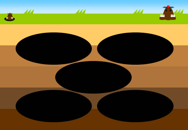 地中をモチーフにした説明テンプレート図画像2