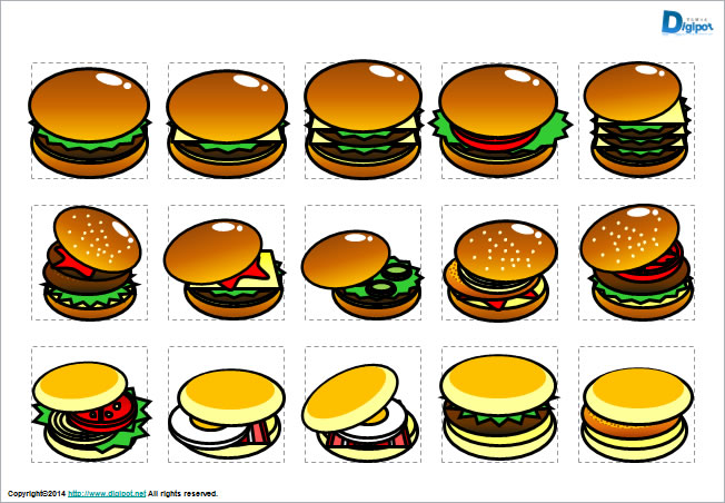 ハンバーガーのイラスト パワーポイント フリー素材 無料素材のdigipot