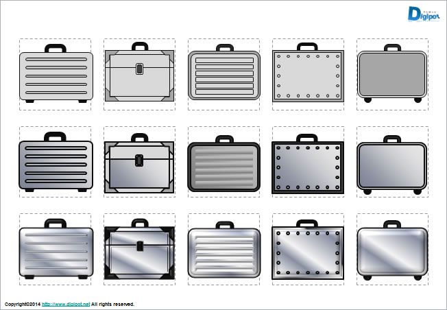 ジュラルミンケースのイラスト画像