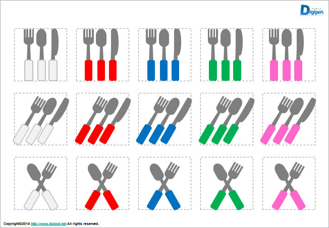 スプーン／フォーク／ナイフのイラスト画像2