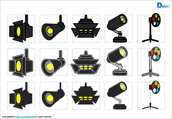スポットライトのイラスト パワーポイント フリー素材 無料素材のdigipot