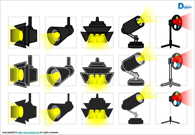 スポットライトのイラスト パワーポイント フリー素材 無料素材のdigipot