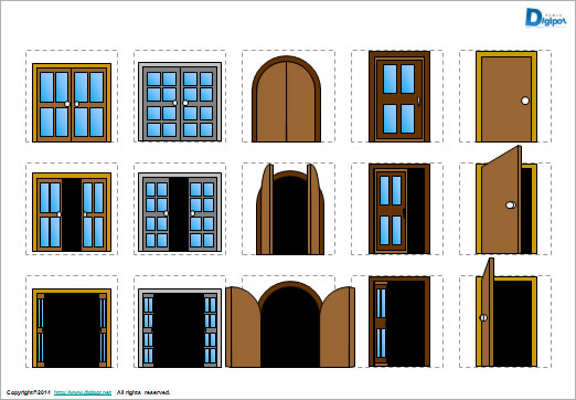 扉 ドアのイラスト パワーポイント フリー素材 無料素材のdigipot
