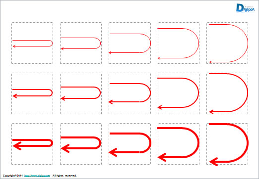Uターン矢印のイラスト パワーポイント フリー素材 無料素材のdigipot
