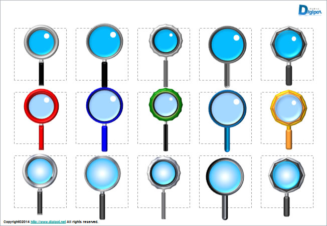 虫眼鏡のイラスト画像2