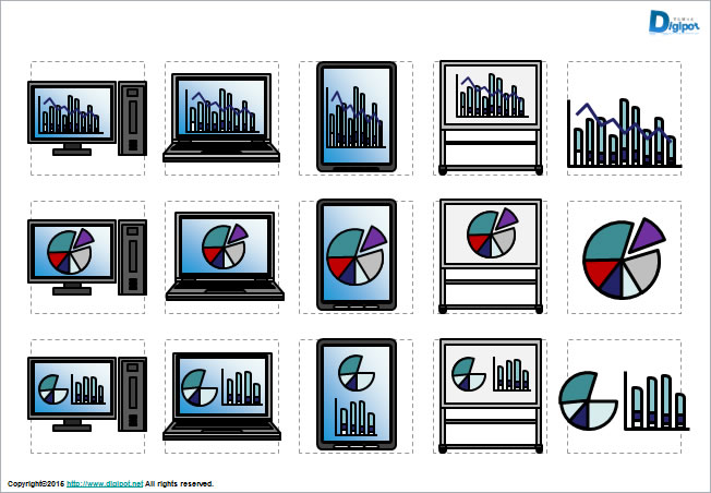データ分析イメージのイラスト パワーポイント フリー素材 無料素材のdigipot