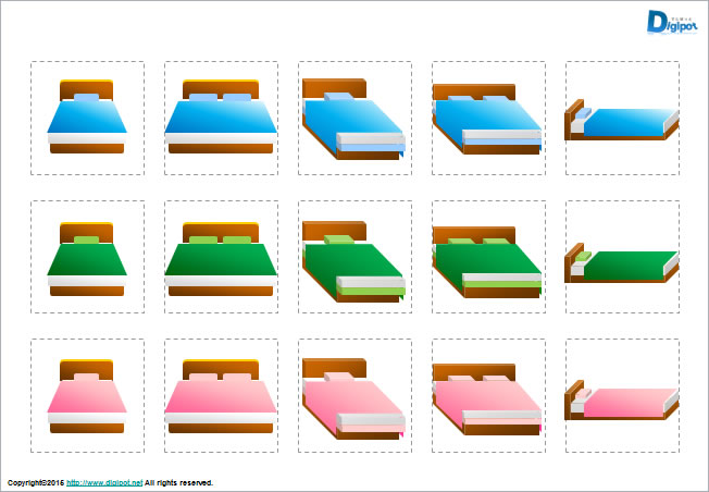 ベッドのイラスト画像2