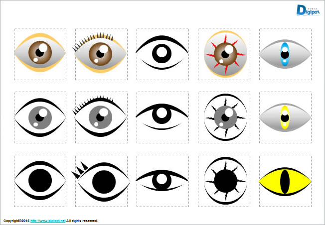 目のイラスト パワーポイント フリー素材 無料素材のdigipot