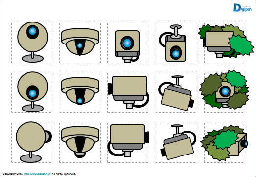 監視カメラのイラスト パワーポイント フリー素材 無料素材のdigipot