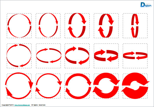 繰り返し矢印 パワーポイント フリー素材 無料素材のdigipot