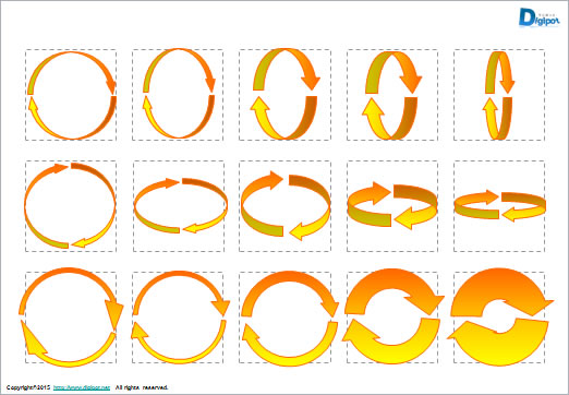 繰り返し矢印 パワーポイント フリー素材 無料素材のdigipot