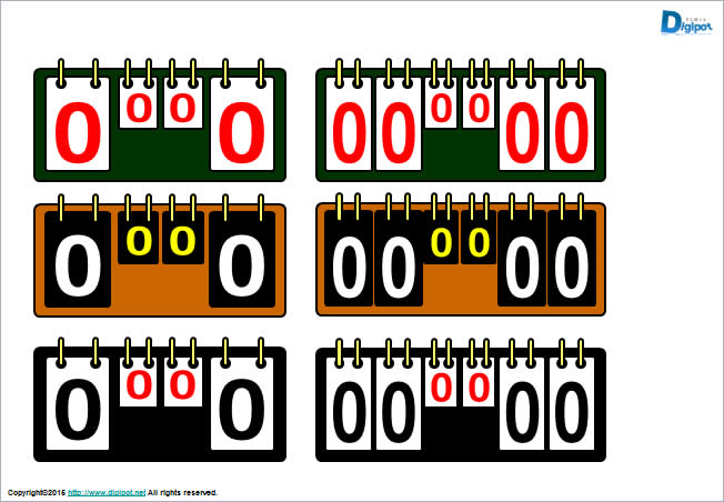 いろいろなスコアボードのイラスト パワーポイント フリー素材 無料素材のdigipot