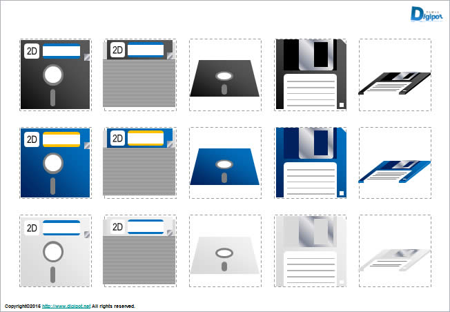 フロッピーディスクのイラスト画像2