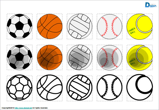 いろいろなボールのイラスト画像