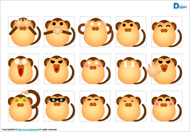 猿のイラスト画像2