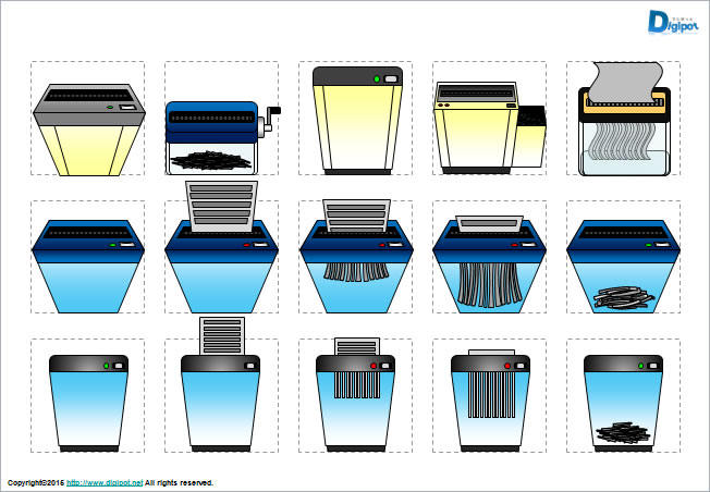 シュレッダーのイラスト画像