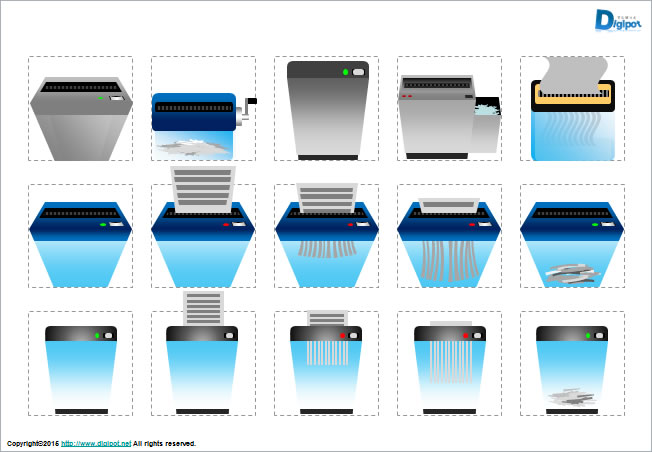 シュレッダーのイラスト パワーポイント フリー素材 無料素材のdigipot