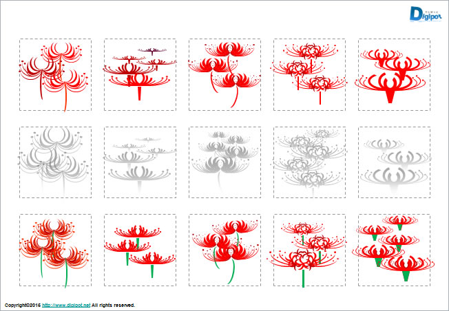 彼岸花のイラスト画像2