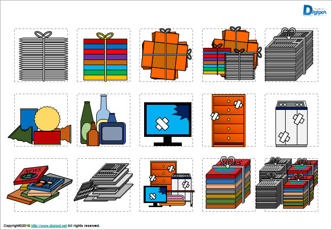 資源ごみ 粗大ごみのイラスト パワーポイント フリー素材 無料素材のdigipot