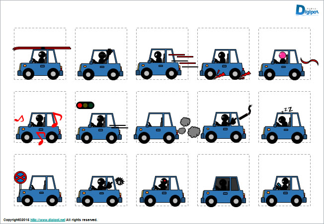 危険運転、無謀運転のイラスト画像2