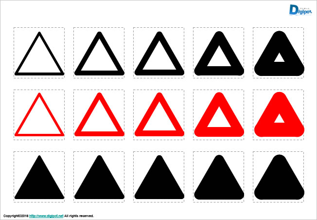角丸三角形の図形 パワーポイント ページ 2 フリー素材 無料素材のdigipot