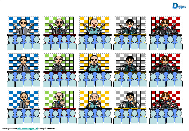 記者会見のイラスト画像