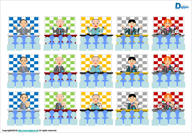 記者会見のイラスト画像2