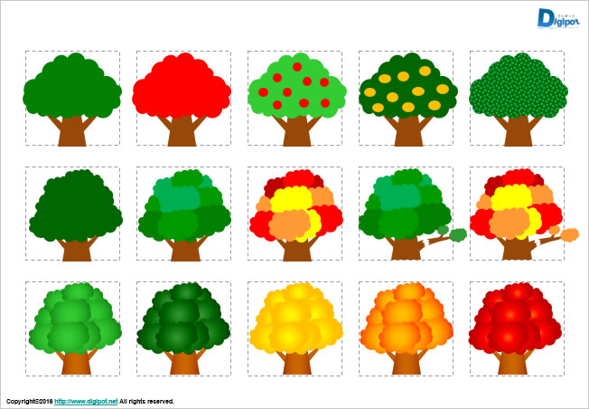 シンプルな樹木のイラスト画像