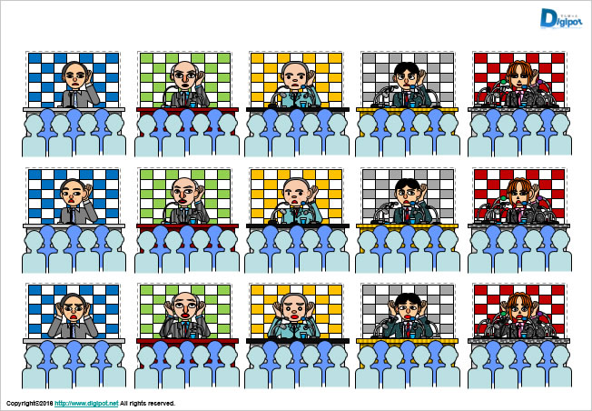 記者会見のイラスト画像