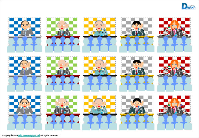 記者会見のイラスト画像2