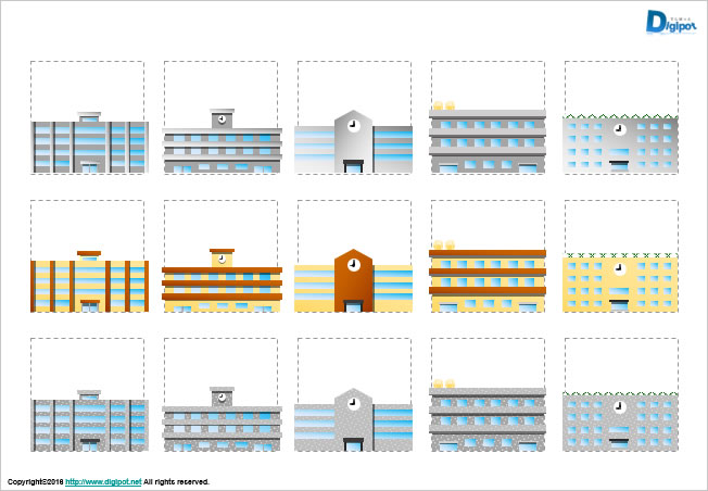 学校、校舎のイラスト画像2