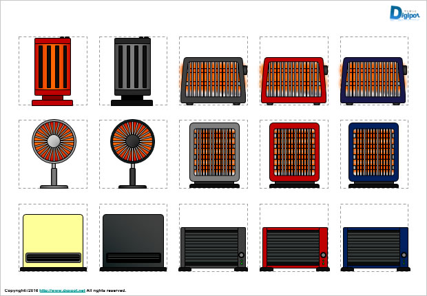 ストーブ 暖房器具のイラスト パワーポイント フリー素材 無料素材のdigipot
