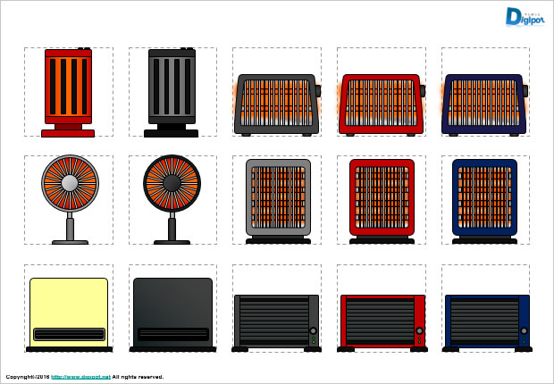 暖房器具のイラスト画像