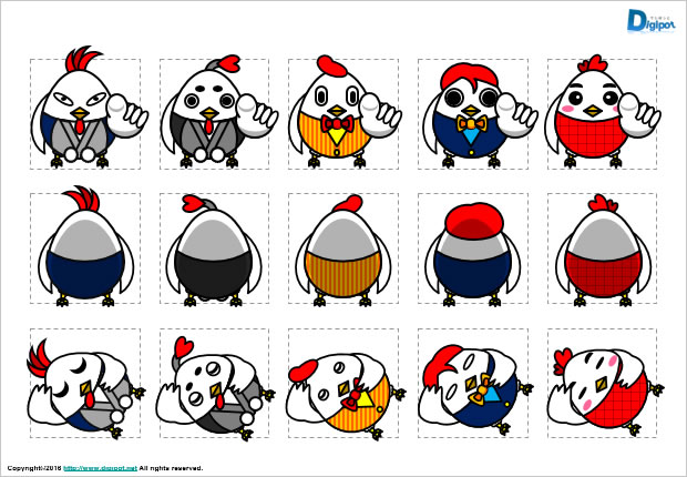 ニワトリのイラスト画像2