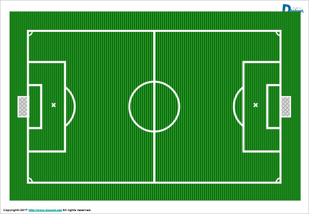 サッカーコートの図 パワーポイント フリー素材 無料素材のdigipot