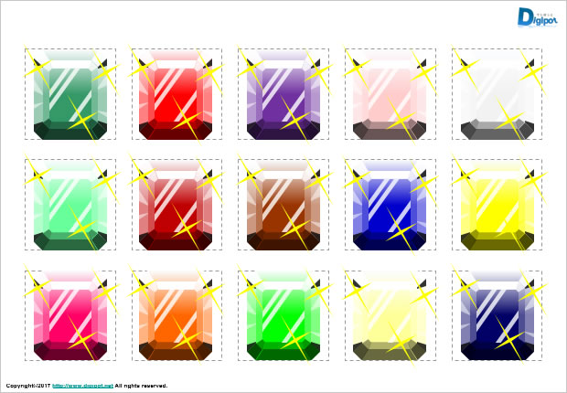 宝石のイラスト画像2