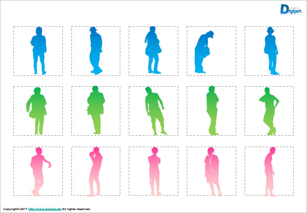 立っている男性のシルエット画像2