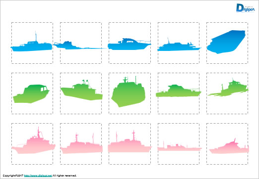 船のシルエット画像2