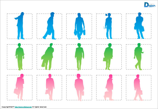 ビジネスマンのシルエット画像2