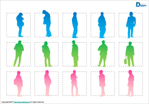 立っている男性のシルエット画像2