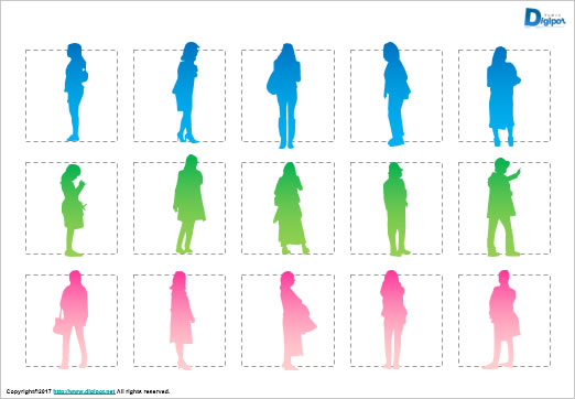 立っている女性のシルエット画像2