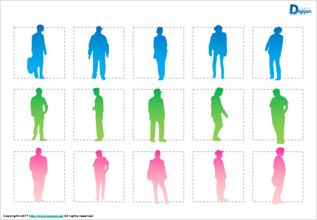 立っている男性のシルエット画像2