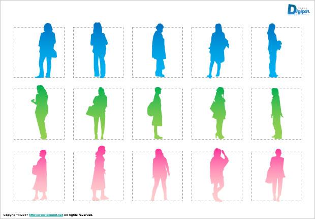 立っている女性のシルエット画像2