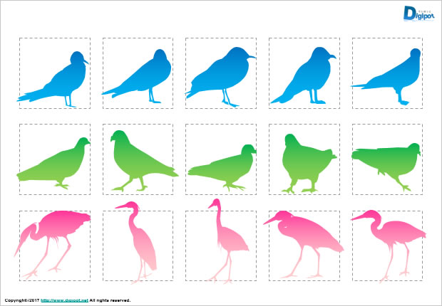 鳥のシルエット画像2