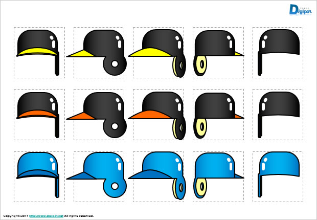野球のヘルメットのイラスト画像