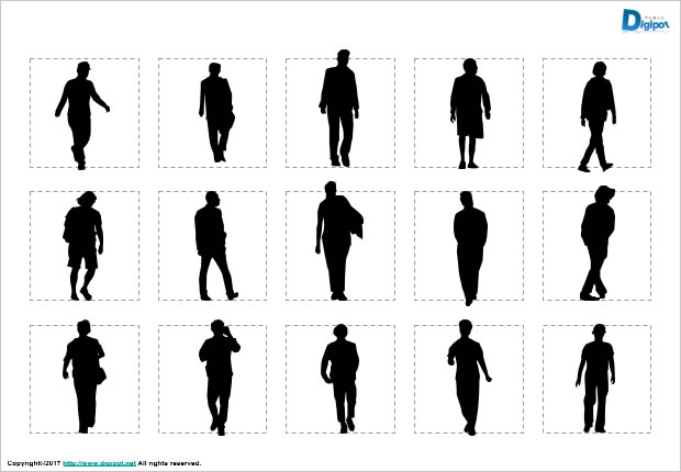 歩いている男性のシルエット パワーポイントフリー素材 ページ 7 フリー素材 無料素材のdigipot