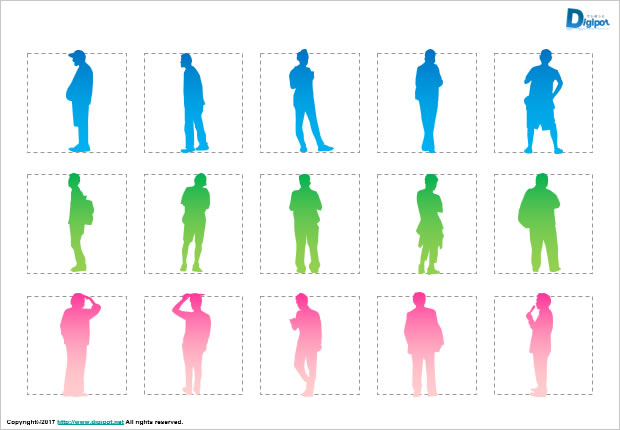 立っている男性のシルエット画像2