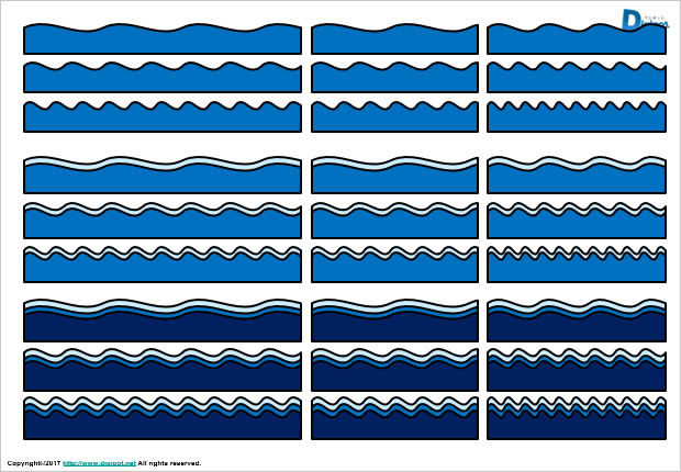 波のイラスト パワーポイント フリー素材 無料素材のdigipot