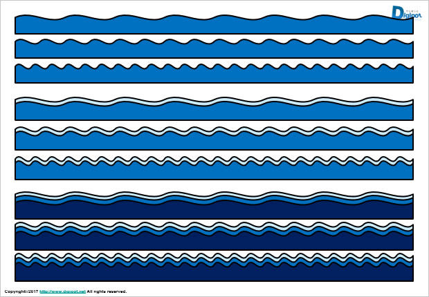 波のイラスト パワーポイント フリー素材 無料素材のdigipot