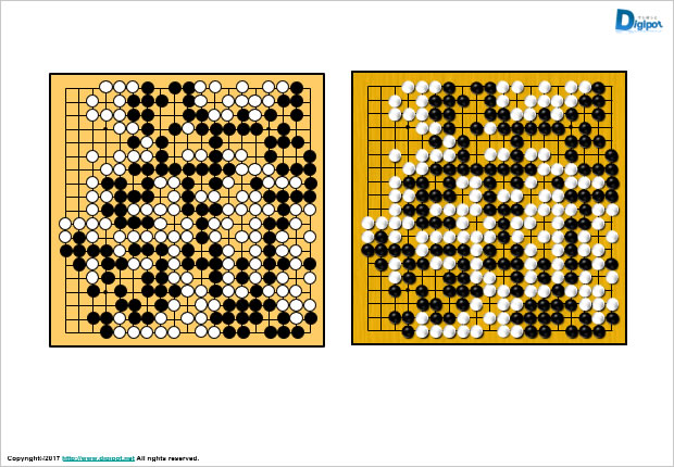 囲碁 碁盤のマス目図 パワーポイント フリー素材 無料素材のdigipot